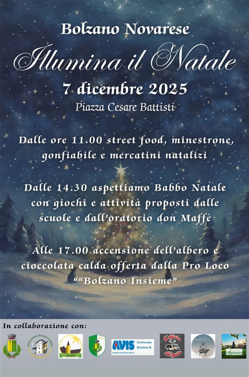 Illumina il Natale
7 dicembre 2025
Piazza C. Battisti