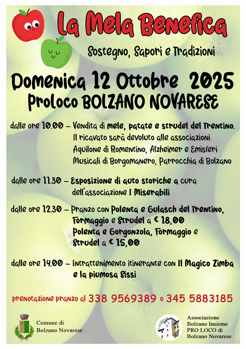 22^ sagra della Mela Benefica
domenica 12 ottobre 2025