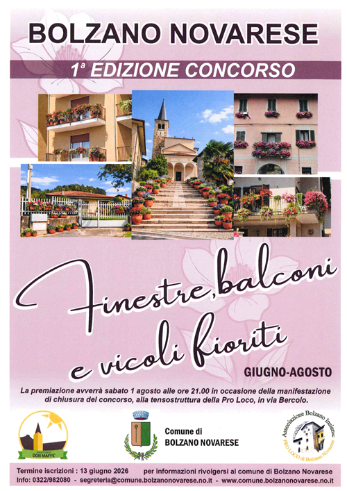 Balconi fioriti 2026
1° Edizione
