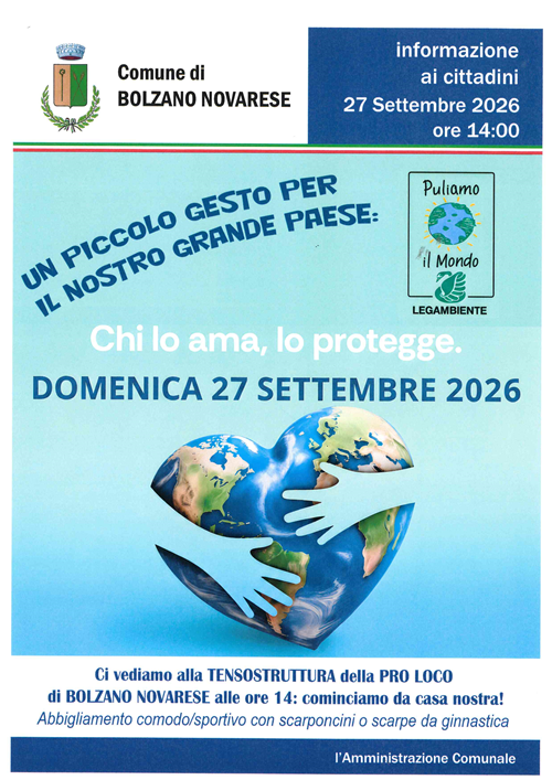 Puliamo il Mondo 2026
27 settembre 2026